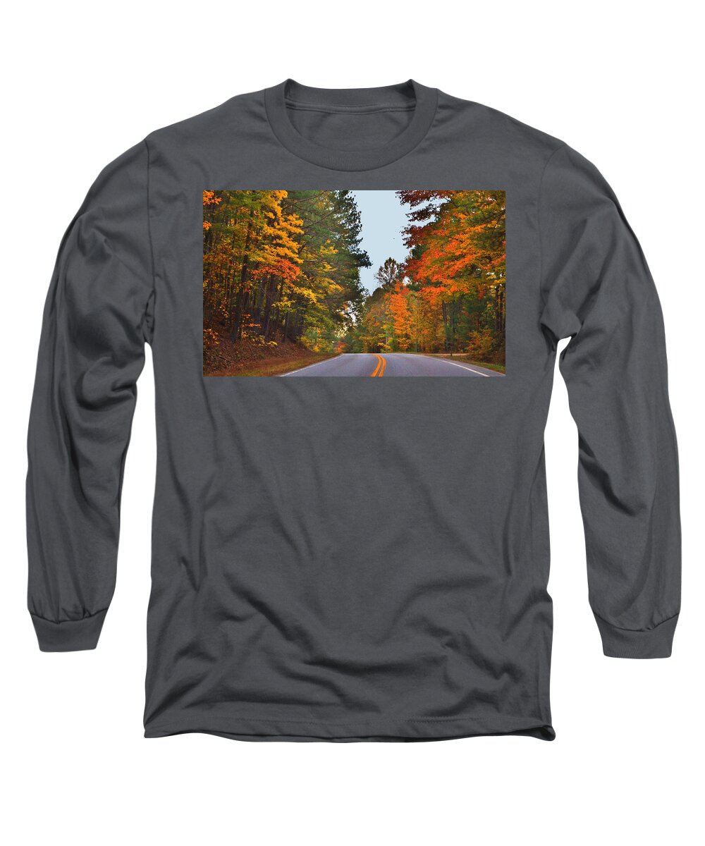 Trees Long Sleeve T-Shirt featuring the photograph Lovely Autumn Trees by Eileen Brymer