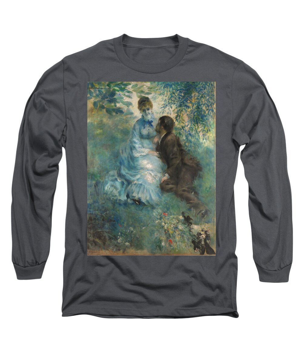 Renoir Long Sleeve T-Shirt featuring the painting Lovers by Auguste Renoir