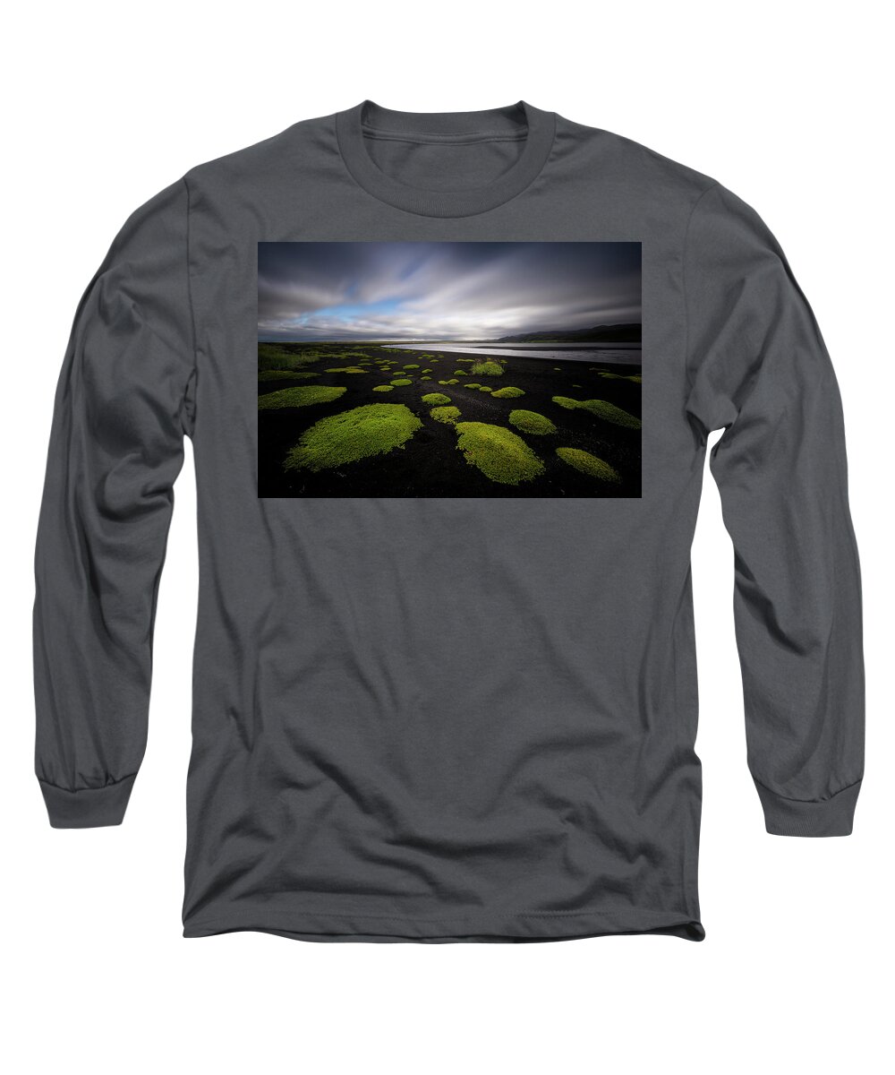Iceland Long Sleeve T-Shirt featuring the photograph Lunar Moss by Dominique Dubied