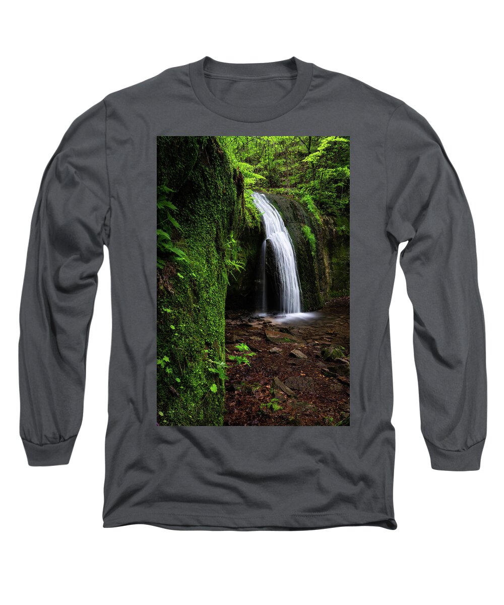 Waterfall Long Sleeve T-Shirt featuring the photograph Lush by Brad Bellisle