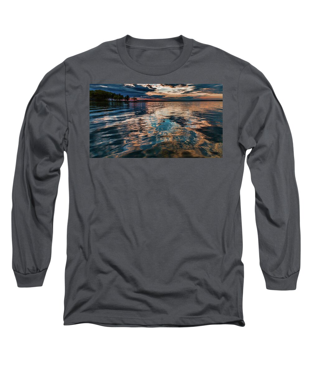 Higgins Lake Long Sleeve T-Shirt featuring the photograph Magic Water by Joe Holley