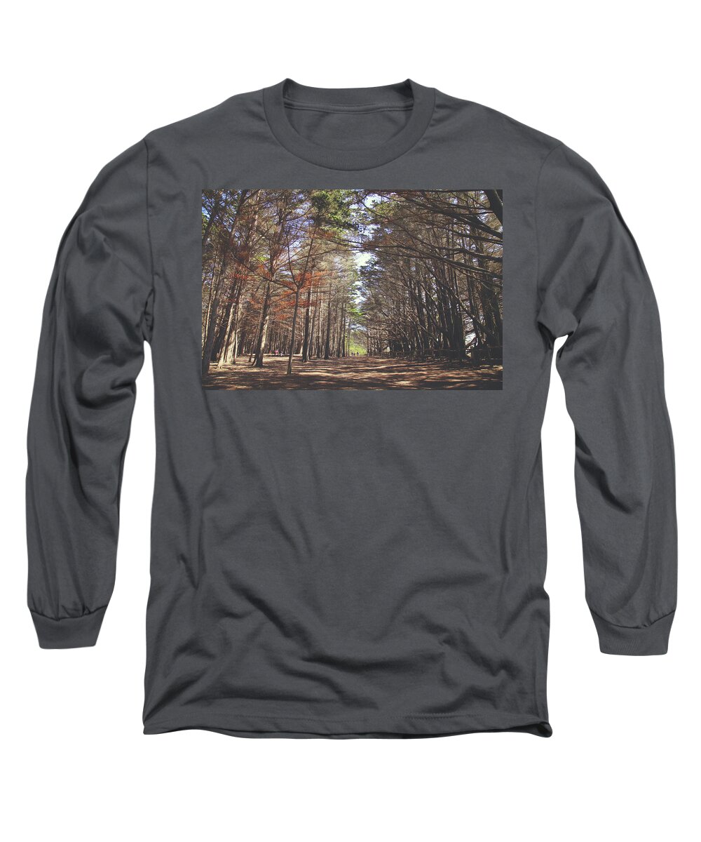 Moss Beach Long Sleeve T-Shirt featuring the photograph Making Our Way Through by Laurie Search