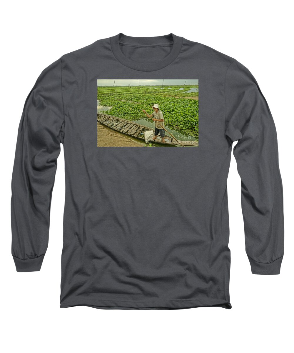 Landscape Long Sleeve T-Shirt featuring the photograph Man of daily life by Arik S Mintorogo