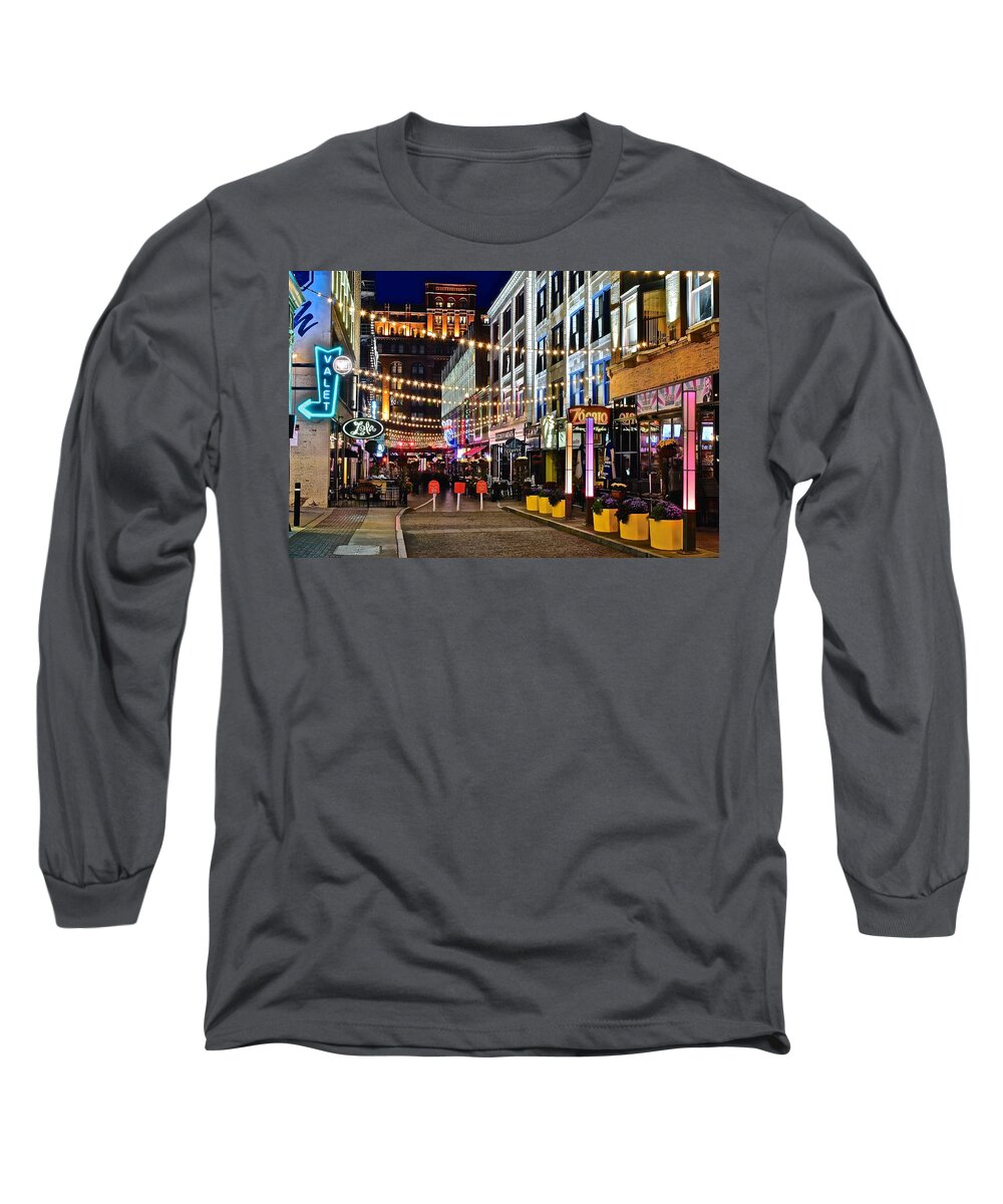 Cleveland Long Sleeve T-Shirt featuring the photograph Mardi Gras in Cleveland by Frozen in Time Fine Art Photography