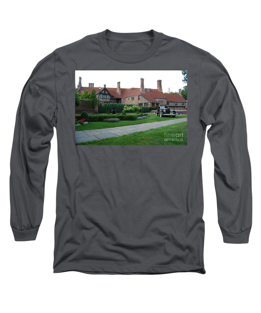 Concours D'elegance Long Sleeve T-Shirt featuring the photograph Meadowbrook Hall by Grace Grogan