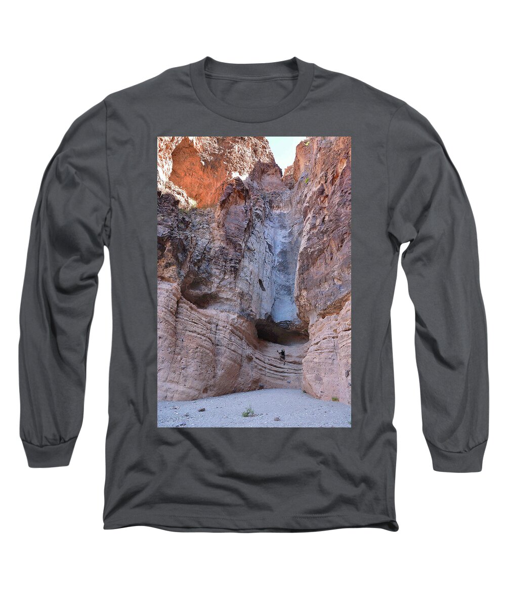 Geology Long Sleeve T-Shirt featuring the photograph Mesa Burro Pour Off by Alan Lenk
