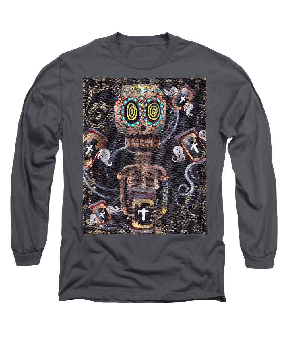 Beer Long Sleeve T-Shirt featuring the painting Mi Cerveza by Abril Andrade