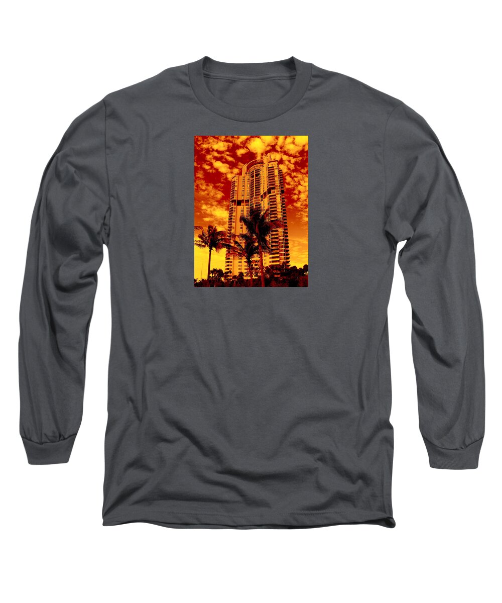 Miami Prints Long Sleeve T-Shirt featuring the photograph Miami South Pointe III Highrise by Monique Wegmueller