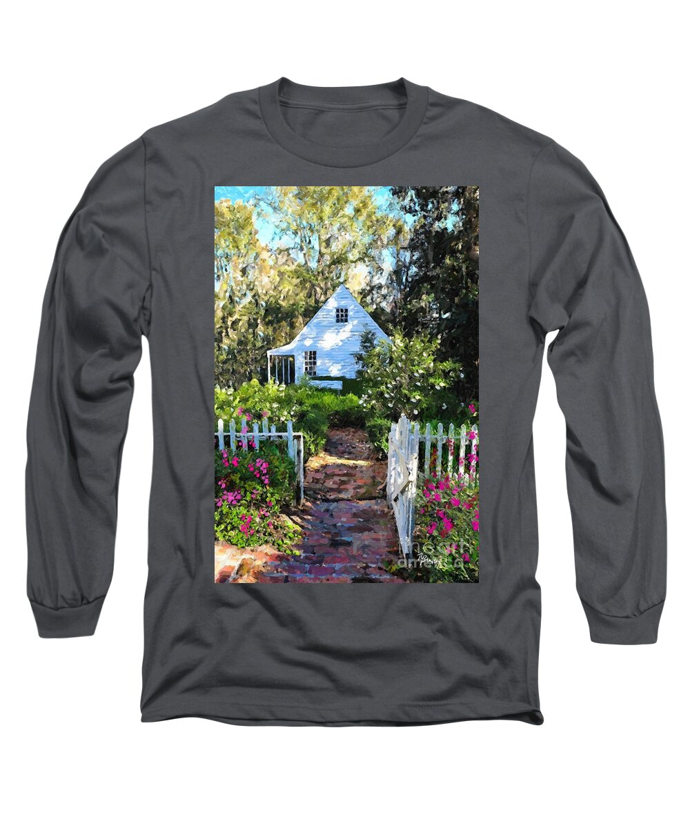 Midway Long Sleeve T-Shirt featuring the painting Midway Garden by Tammy Lee Bradley