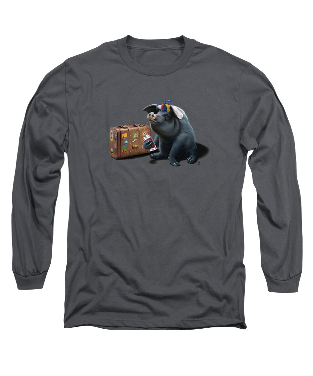 Illustration Long Sleeve T-Shirt featuring the digital art Might Wordless by Rob Snow