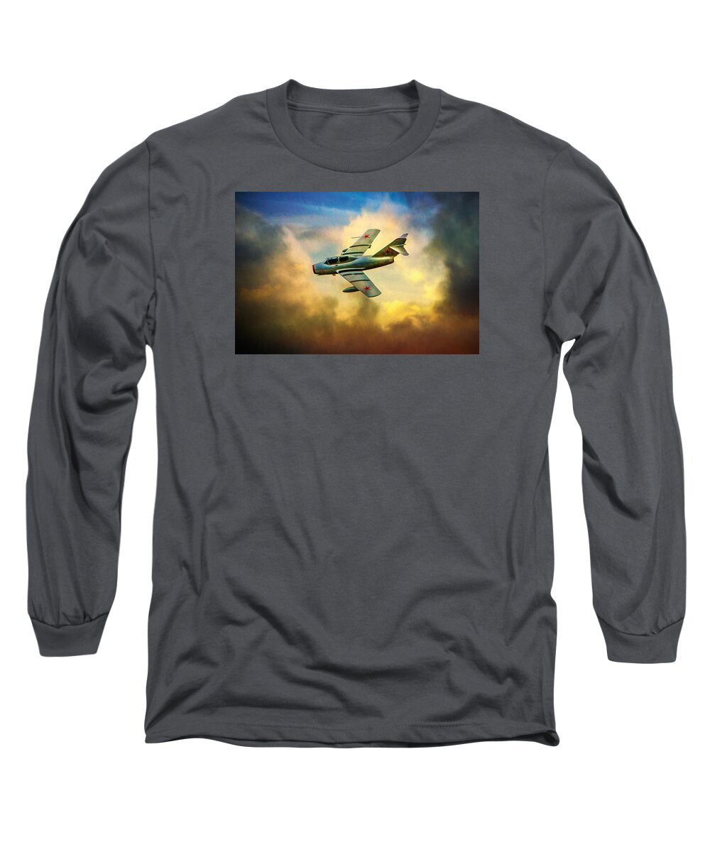 Vintage Long Sleeve T-Shirt featuring the photograph Mikoyan-Gurevich MiG-15UTI by Chris Lord
