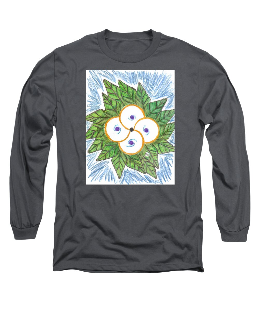  Flower Long Sleeve T-Shirt featuring the painting Miss Anastasia by Alan Chandler