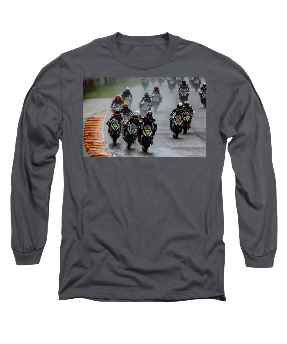 Racing Long Sleeve T-Shirt featuring the photograph Misting by Michael Nowotny