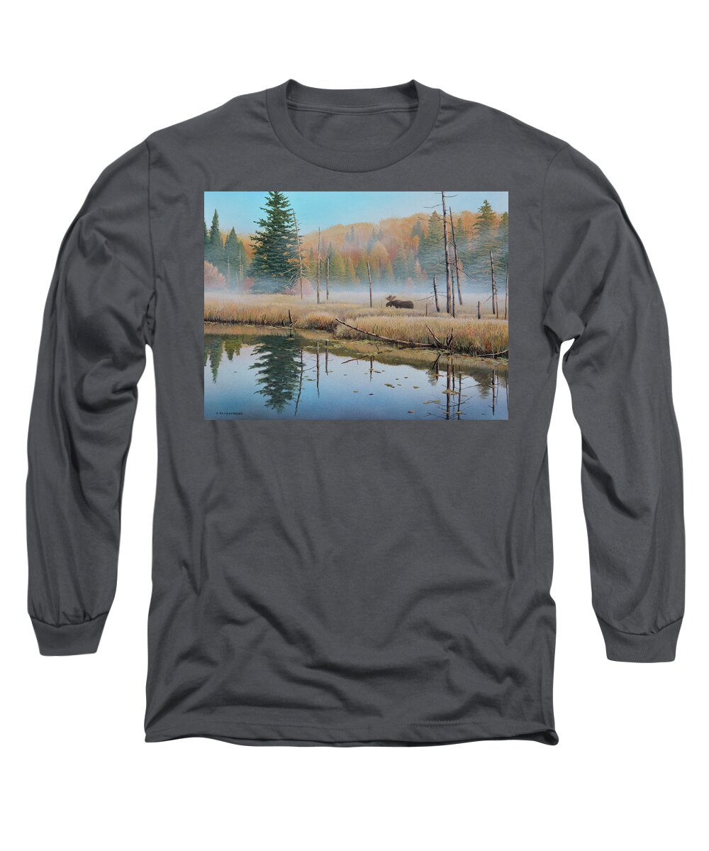 #faatoppicks Long Sleeve T-Shirt featuring the painting Mists of Dawn by Jake Vandenbrink
