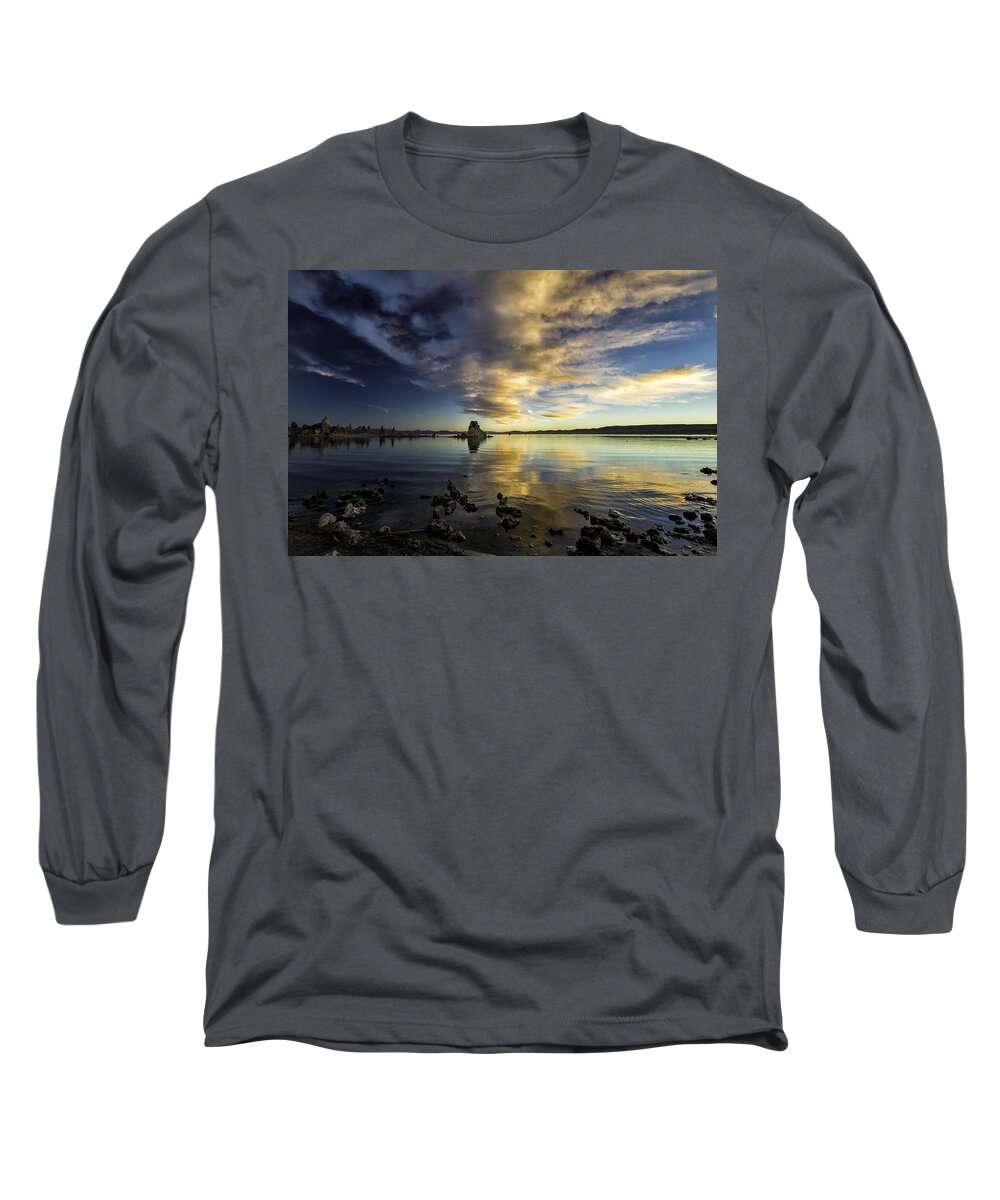 California Long Sleeve T-Shirt featuring the photograph Mono Lake Sunrise by Timothy Hacker