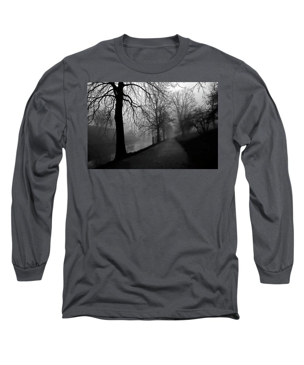 Pre-dawn Long Sleeve T-Shirt featuring the photograph Moody and Misty Morning by Inge Riis McDonald