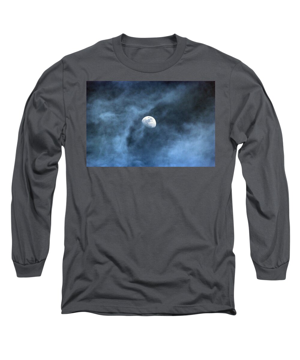 Landscape Long Sleeve T-Shirt featuring the photograph Moon Smoke by David Stasiak