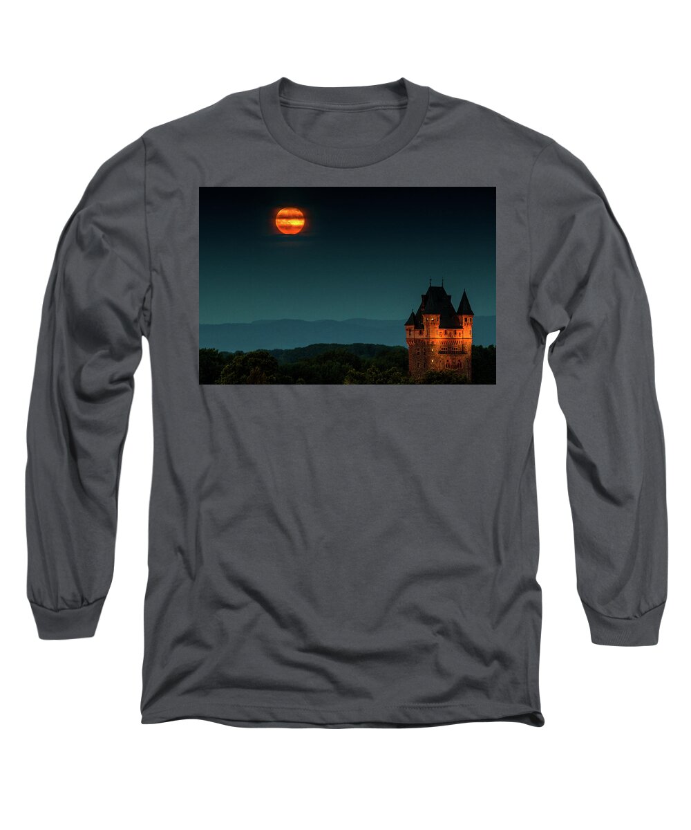 Moon Long Sleeve T-Shirt featuring the photograph Moonrise by Marc Braner