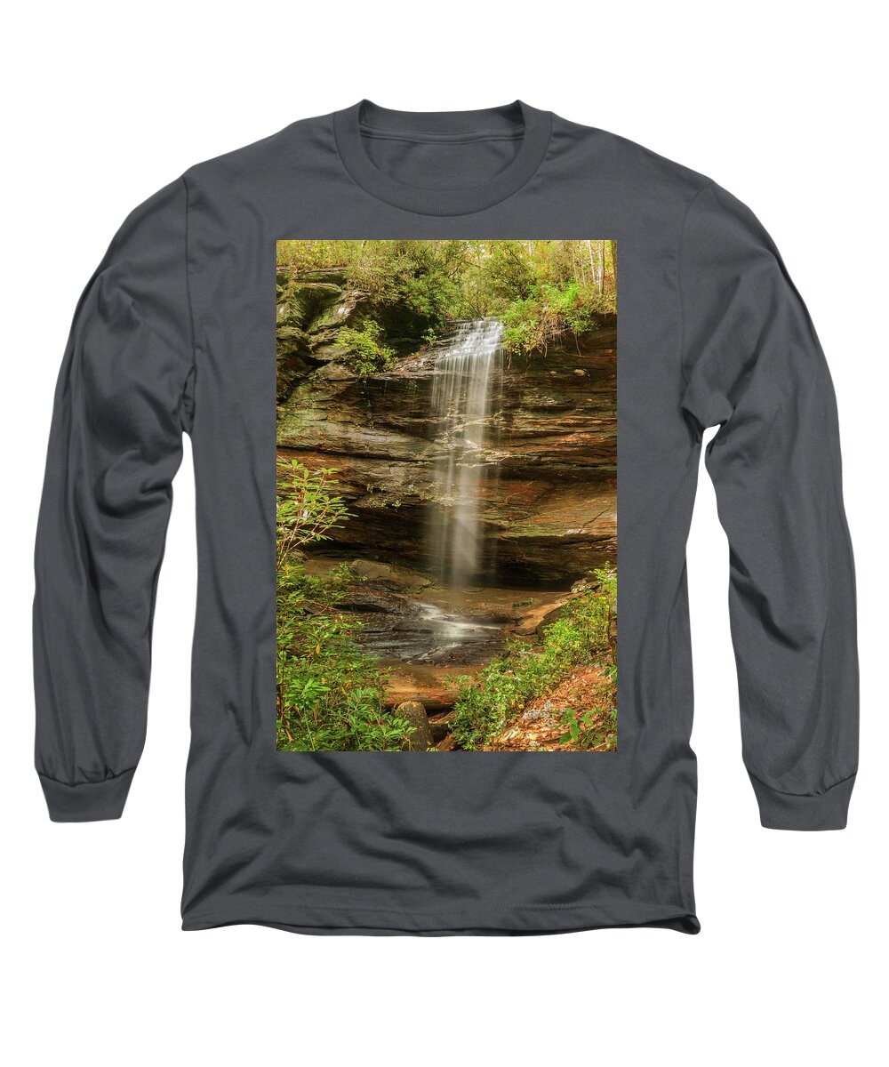 Moore Cove Falls Long Sleeve T-Shirt featuring the photograph Moore Cove Falls by Rob Hemphill