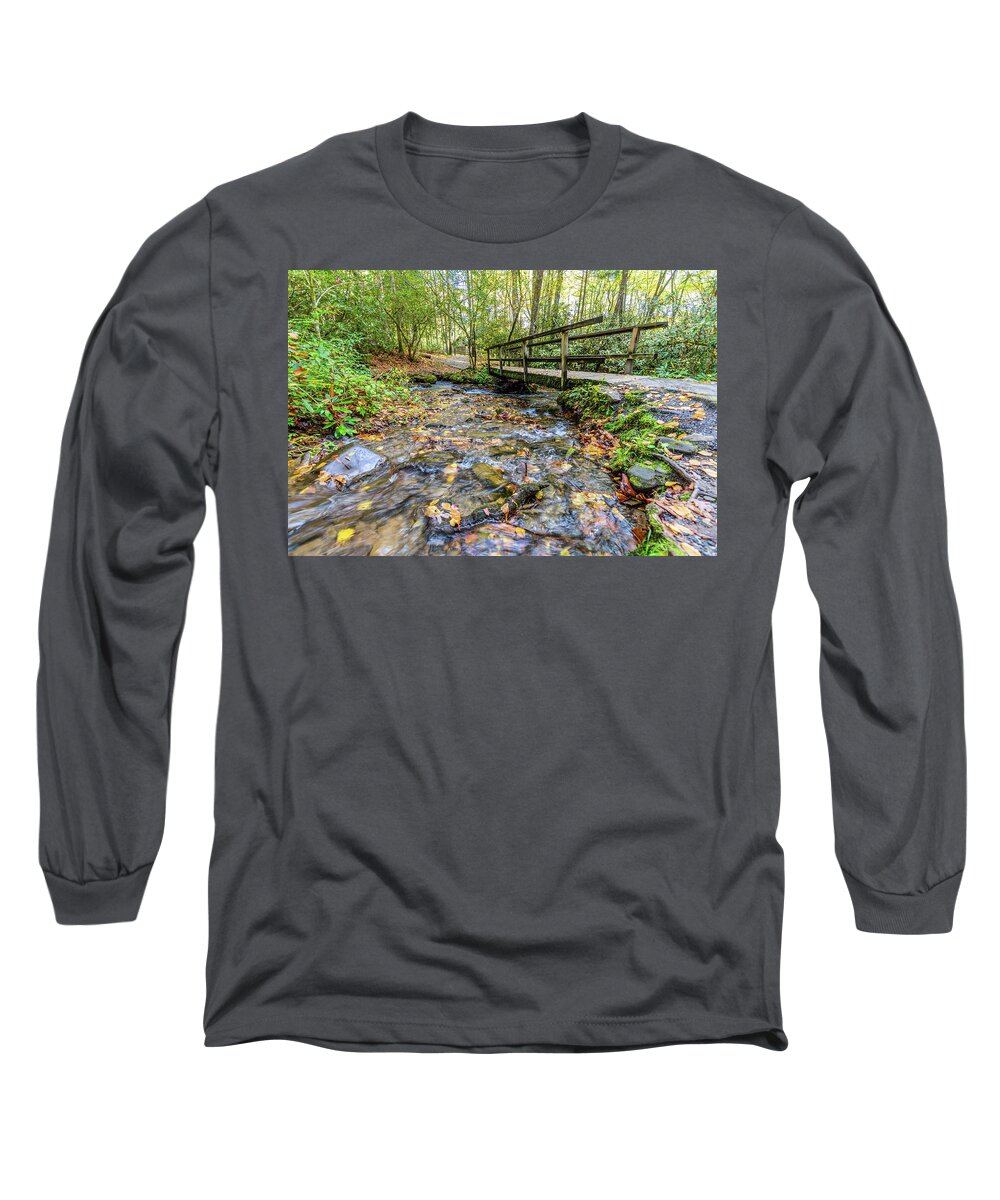 North Carolina Long Sleeve T-Shirt featuring the photograph Mountain Stream #2 by Tim Stanley