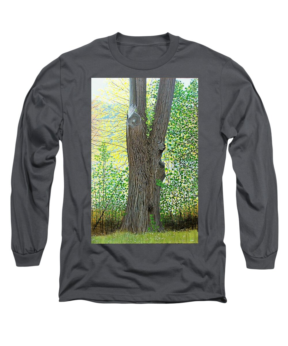 Landscape Long Sleeve T-Shirt featuring the painting Muskoka Maple by Kenneth M Kirsch