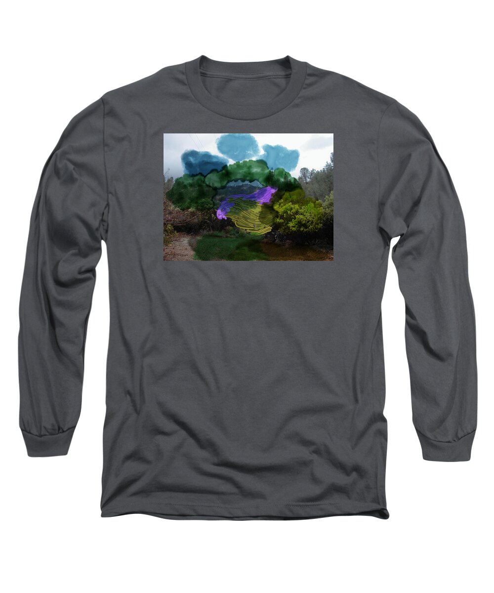 Digital Long Sleeve T-Shirt featuring the photograph Mysteries In The Chapparal by Richard Baron