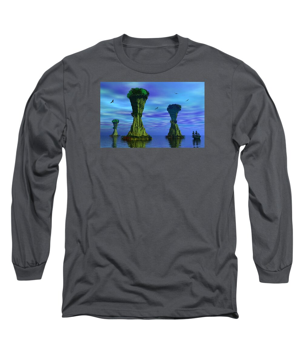 Islands Long Sleeve T-Shirt featuring the photograph Mysterious Islands by Mark Blauhoefer