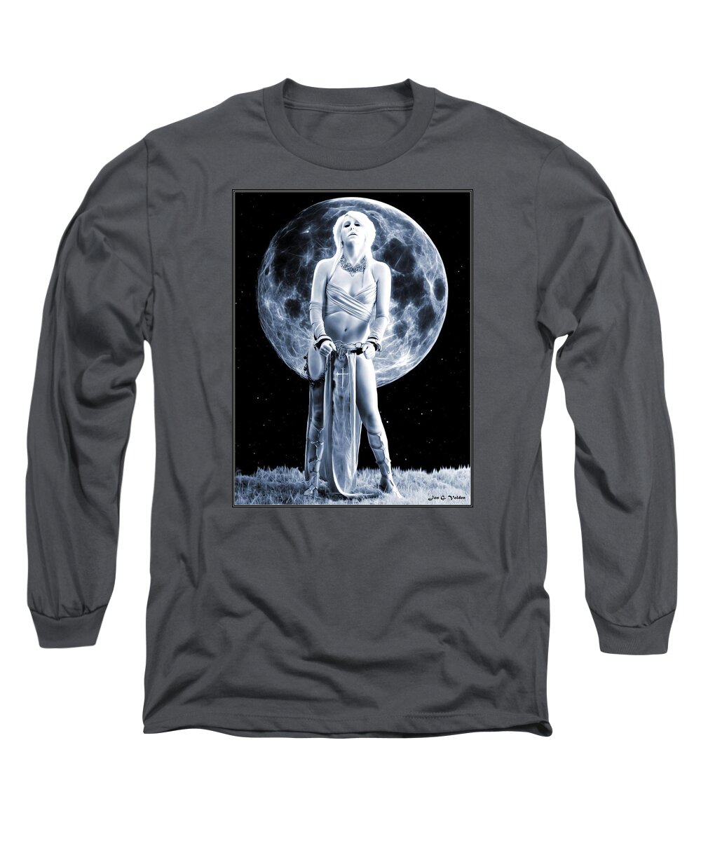 Fantasy Long Sleeve T-Shirt featuring the painting Mystic Slave Girl by Jon Volden