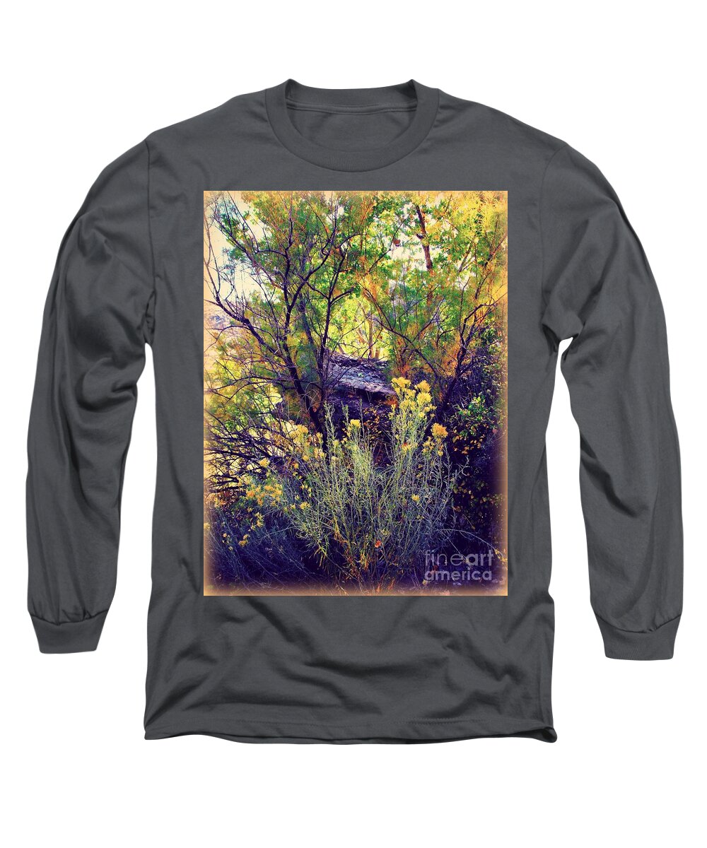 Natural Fall Arrangment Long Sleeve T-Shirt featuring the digital art Natural fall arrangment by Annie Gibbons