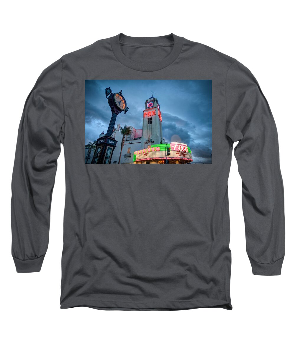 1937 Long Sleeve T-Shirt featuring the photograph Neon Sign RIP Merle Haggard by Connie Cooper-Edwards