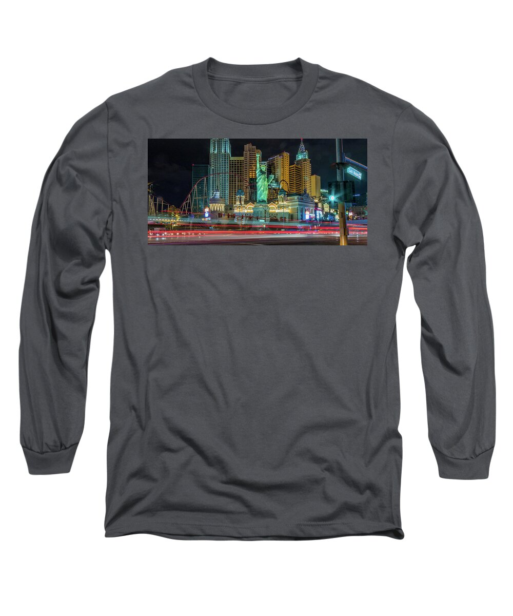  Long Sleeve T-Shirt featuring the photograph New York New York by Michael W Rogers