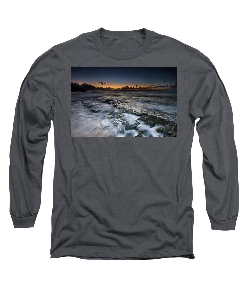Sunrise Long Sleeve T-Shirt featuring the photograph Nimitz Beach Sunrise by Tin Lung Chao