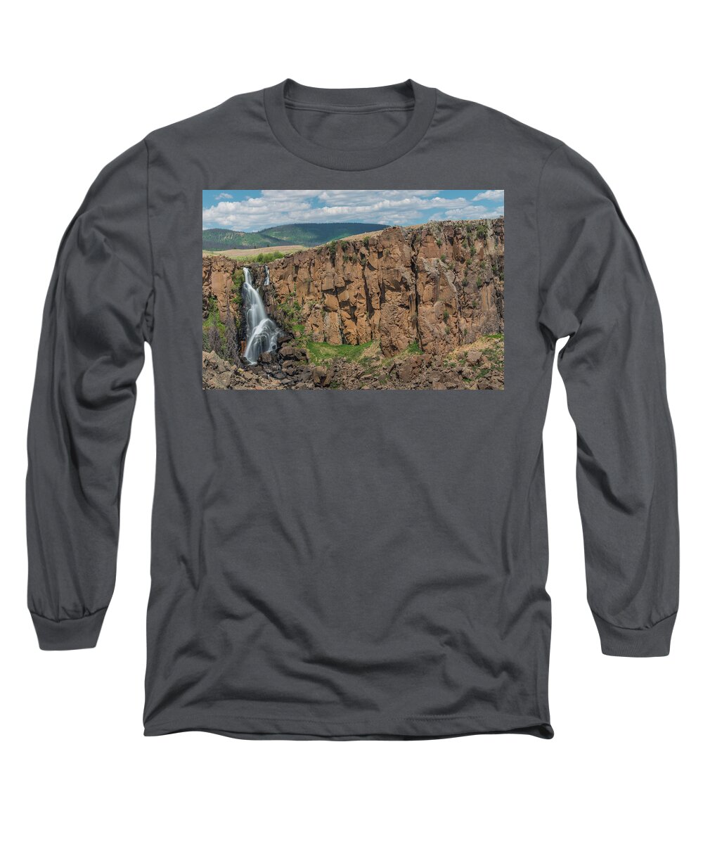Waterfall Long Sleeve T-Shirt featuring the photograph North Clear Creek Falls, Creede, Colorado 2 by Adam Reinhart