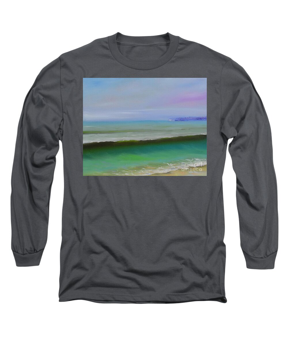 Dana Point Long Sleeve T-Shirt featuring the painting North to Dana Point by Mary Scott