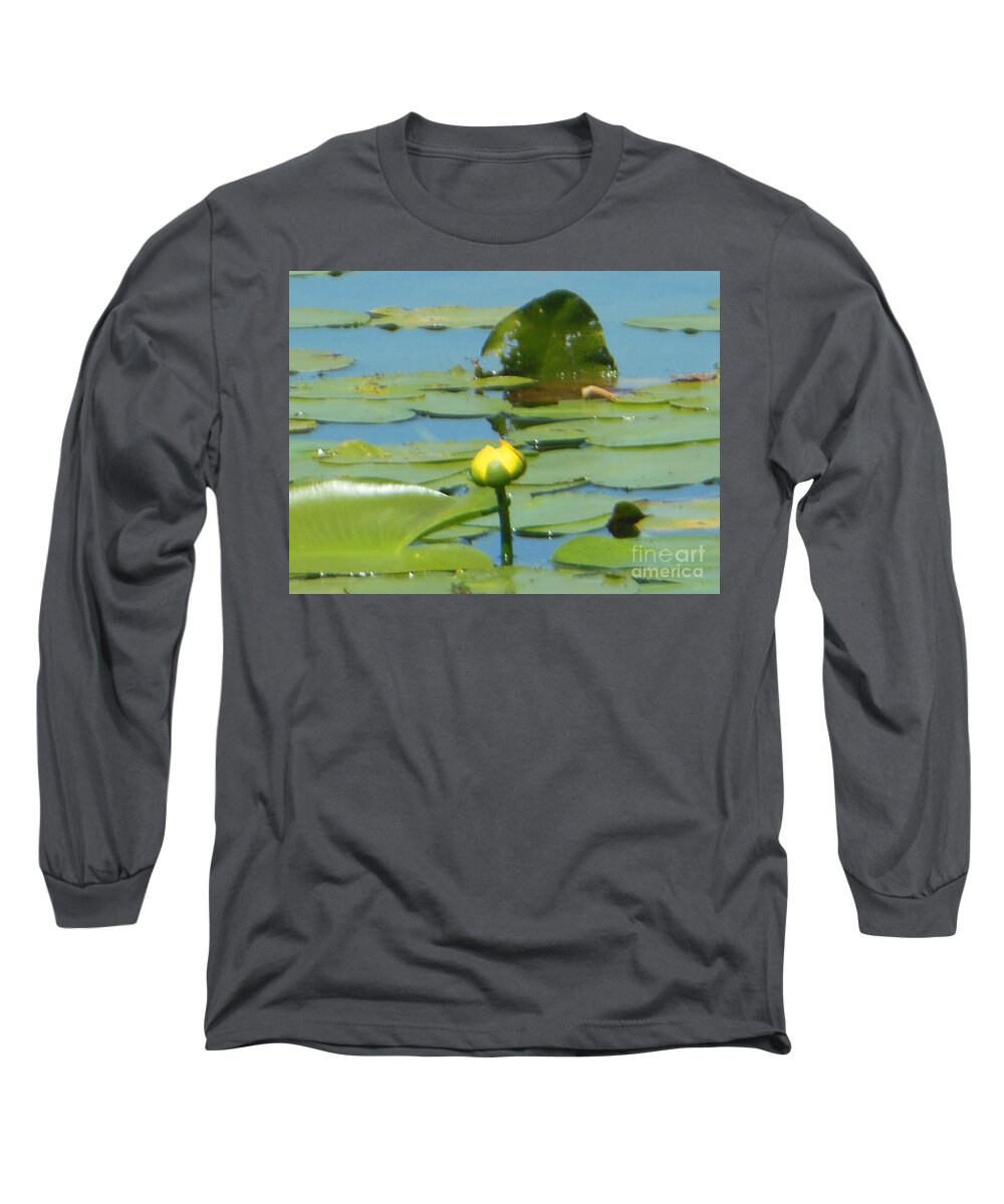 Nuphar Lutea Long Sleeve T-Shirt featuring the photograph Nuphar Lutea Yellow Pond by Rockin Docks Deluxephotos