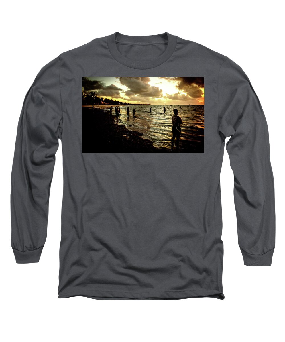 Landscape Long Sleeve T-Shirt featuring the photograph Ocean Thinker by Joe Shrader