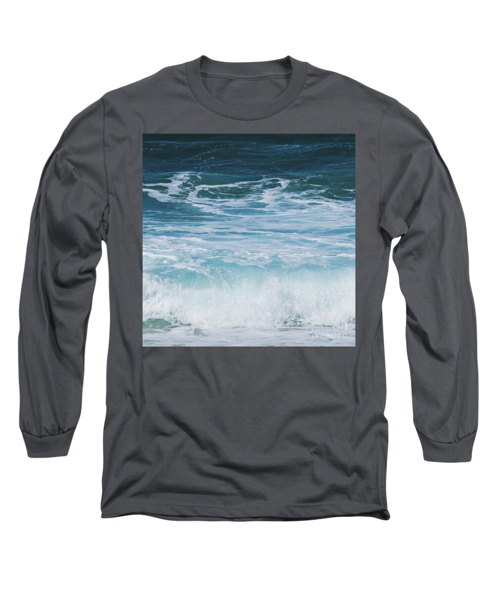 Beach Long Sleeve T-Shirt featuring the photograph Ocean waves from the depths of the stars by Sharon Mau