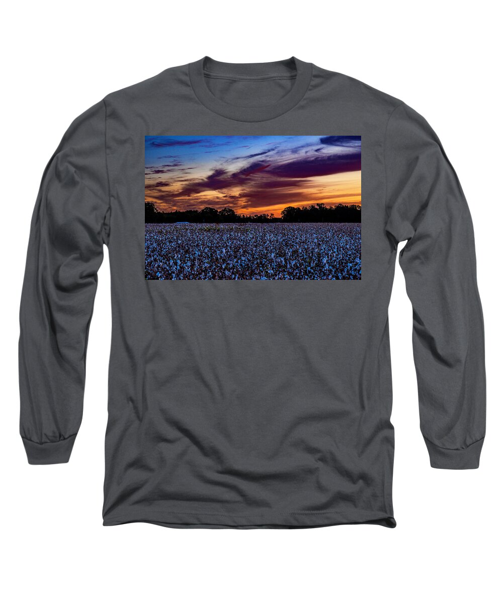 October Cotton Prints October Cotton Matted Prints Long Sleeve T-Shirt featuring the photograph October Cotton by John Harding