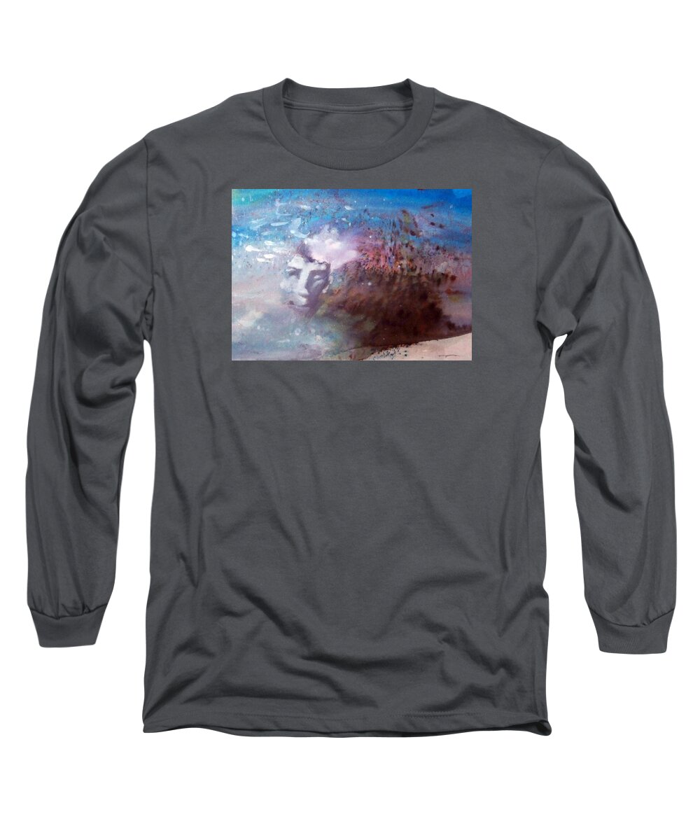 Water Outdoors Nature Fantasy Seascape Ocean Travel Holidays Long Sleeve T-Shirt featuring the painting Okanokumo by Ed Heaton