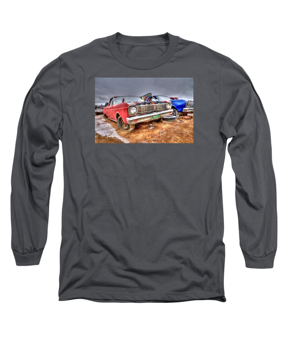 Salvage Yard Long Sleeve T-Shirt featuring the photograph O'l Red by Craig Incardone