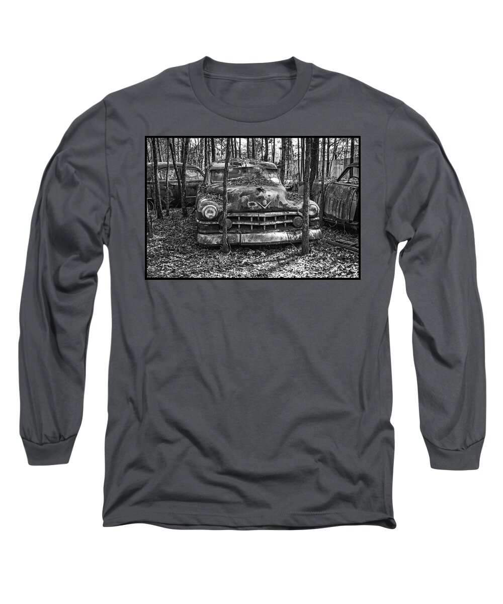 Junked Car Long Sleeve T-Shirt featuring the photograph Old Cadillac by Matthew Pace