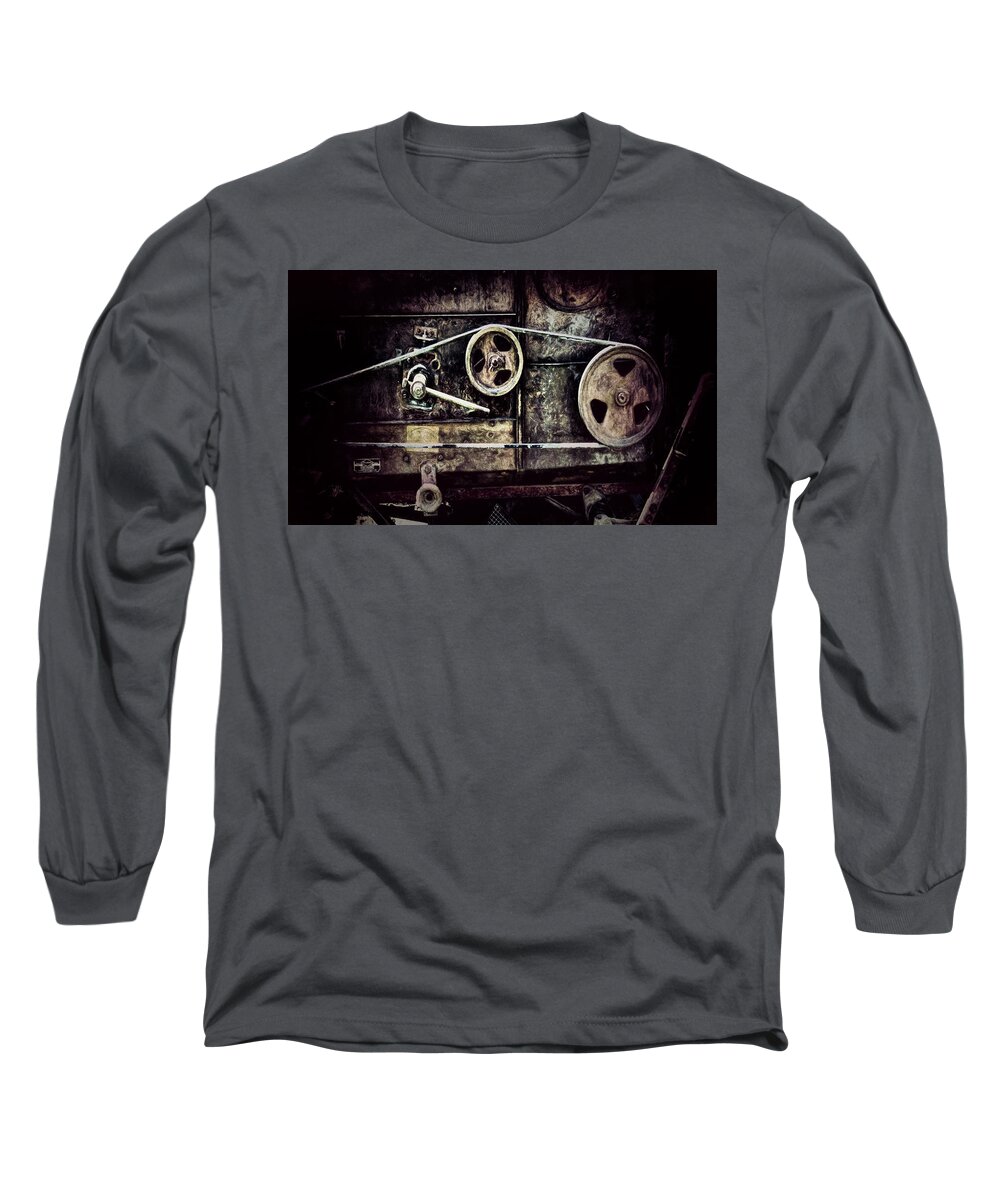 Pat Cook Long Sleeve T-Shirt featuring the photograph Old Machine by Pat Cook