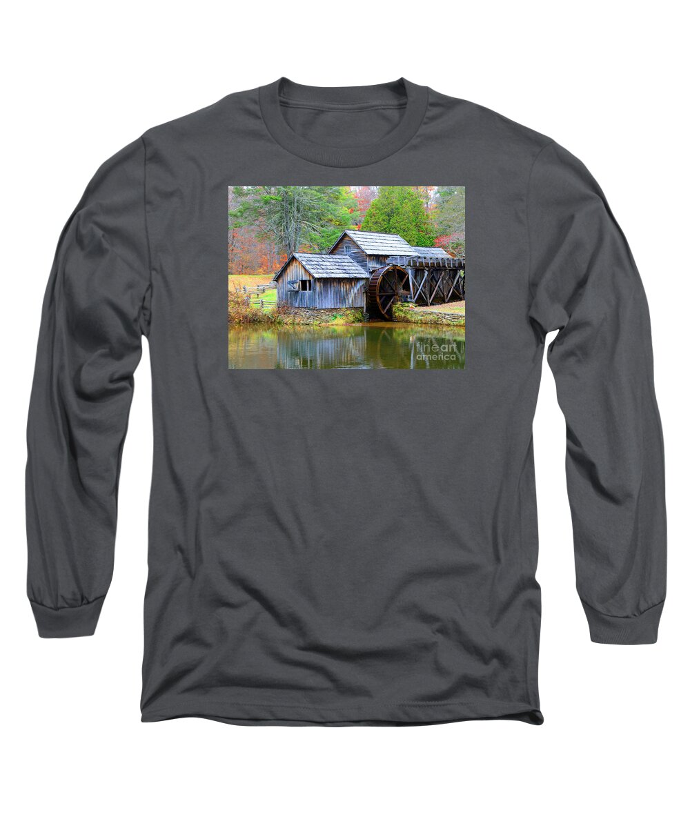 Mill Long Sleeve T-Shirt featuring the photograph Old Mill by Steve Gass