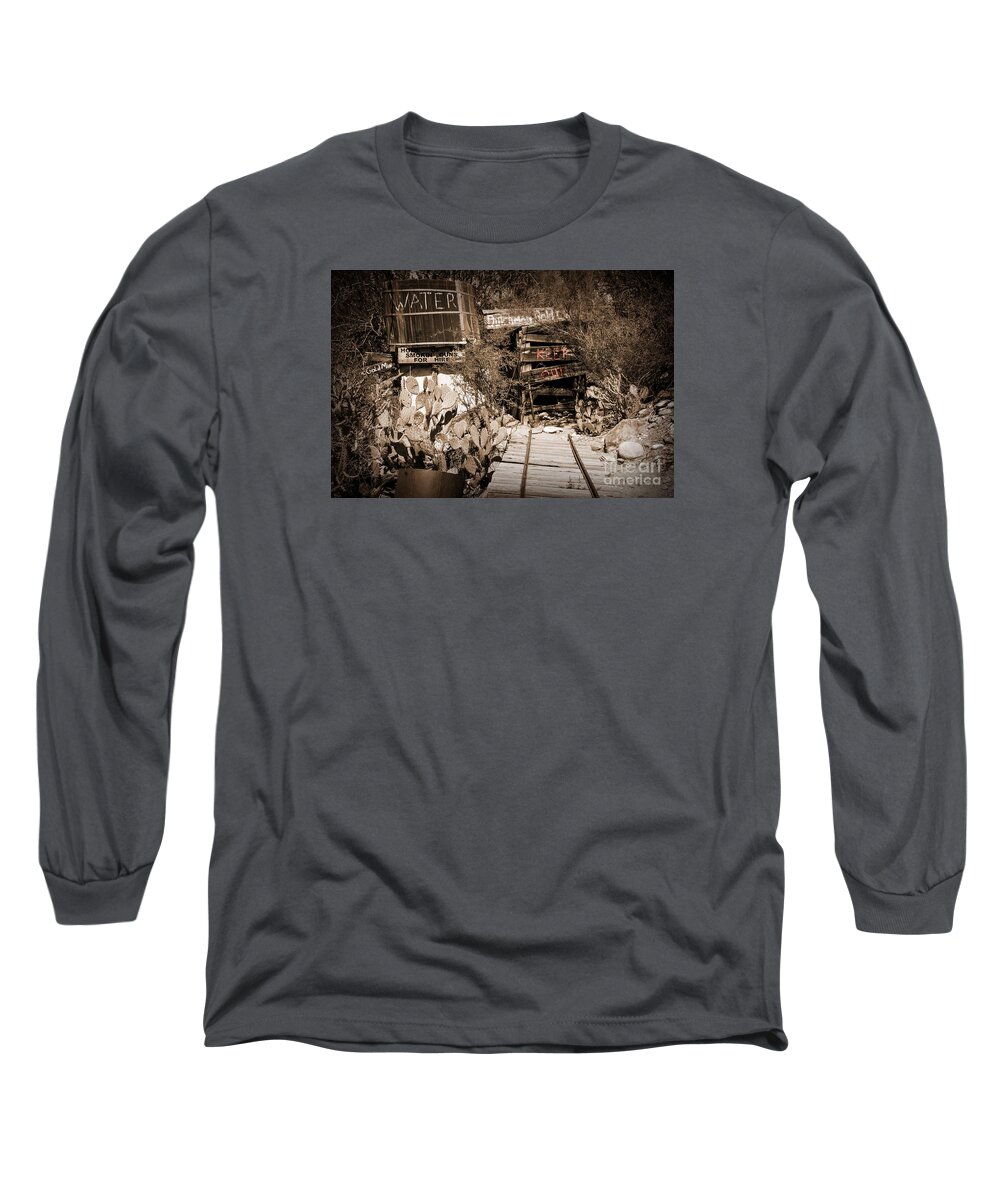 Old Mine Long Sleeve T-Shirt featuring the photograph Old Mining Tracks by Kirt Tisdale