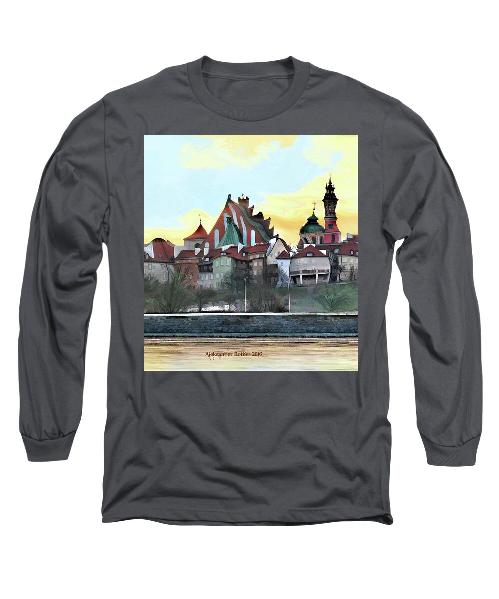  Long Sleeve T-Shirt featuring the photograph Old Town in Warsaw # 16 1/4 by Aleksander Rotner