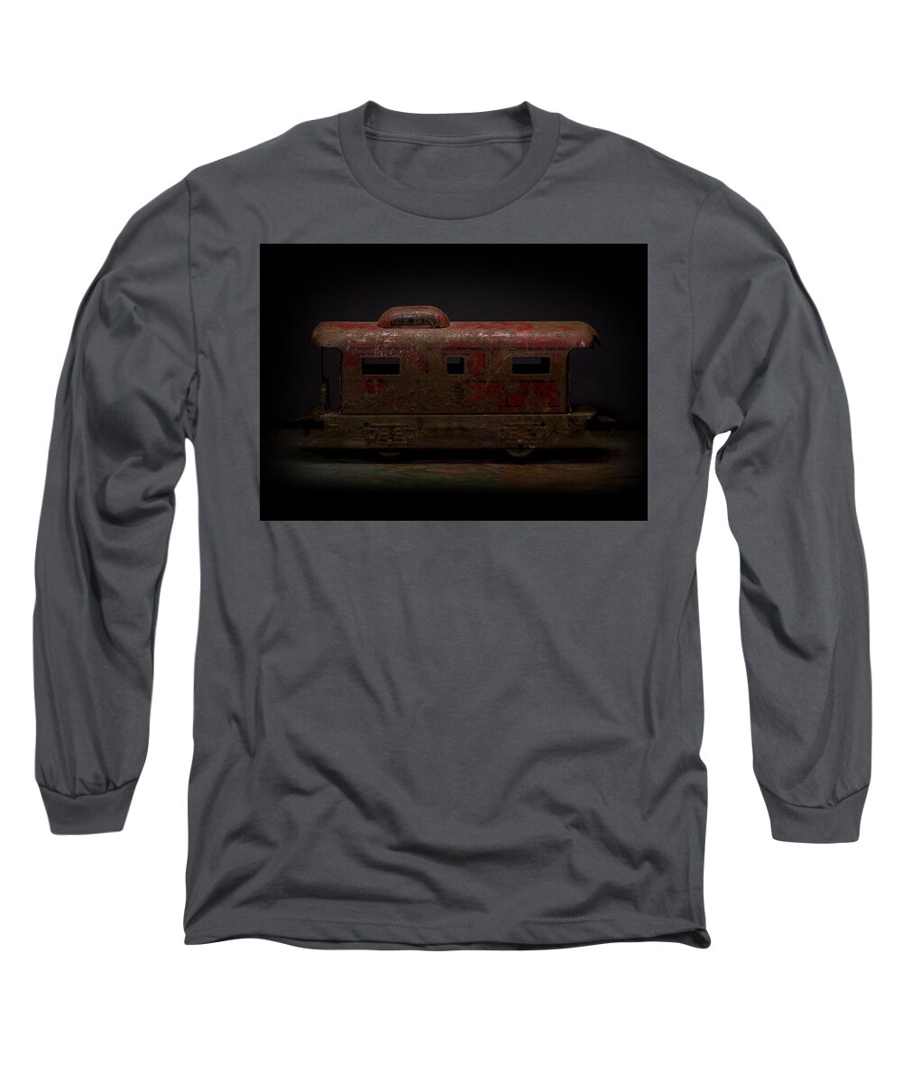 Old Train Long Sleeve T-Shirt featuring the photograph Old Vintage Caboose number 624 by Art Whitton