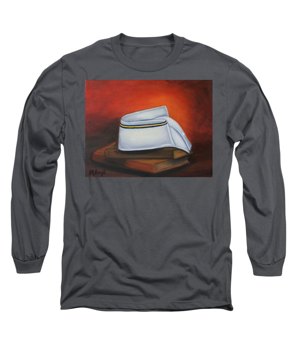 Nurse Long Sleeve T-Shirt featuring the painting Olivet Nazerene University by Marlyn Boyd
