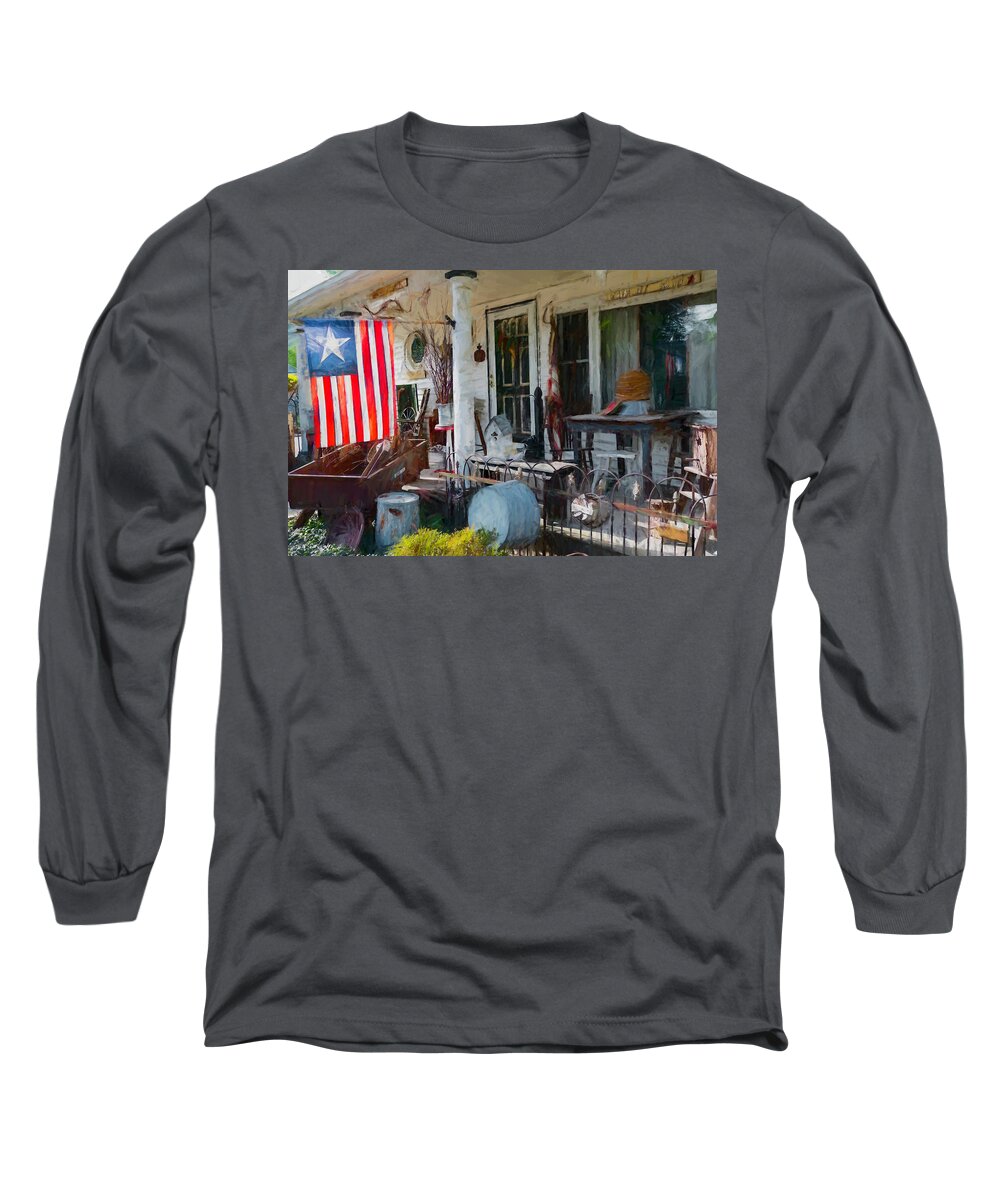 Antiques Long Sleeve T-Shirt featuring the digital art One Mans Trash 3 by Barry Wills