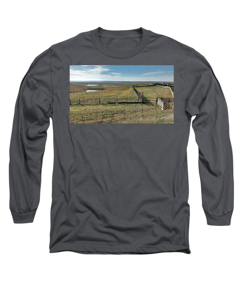 Kansas Long Sleeve T-Shirt featuring the photograph Open Range by Al Griffin