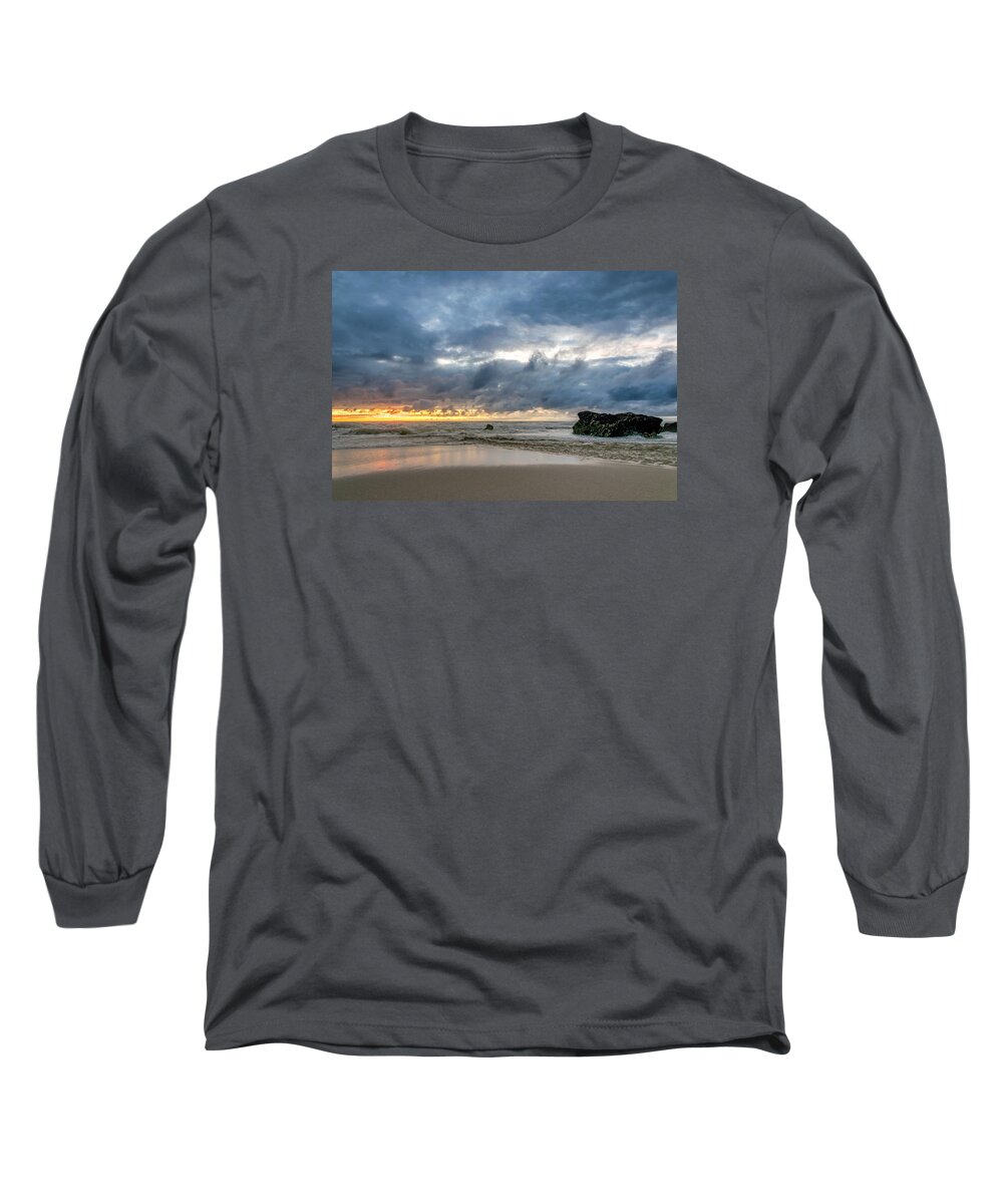Sunset Long Sleeve T-Shirt featuring the photograph Orange and blue by Martin Capek